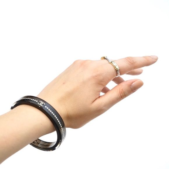 Chanel Resin Iridescent Crystal Bangle Bracelet - Picture 3 of 8